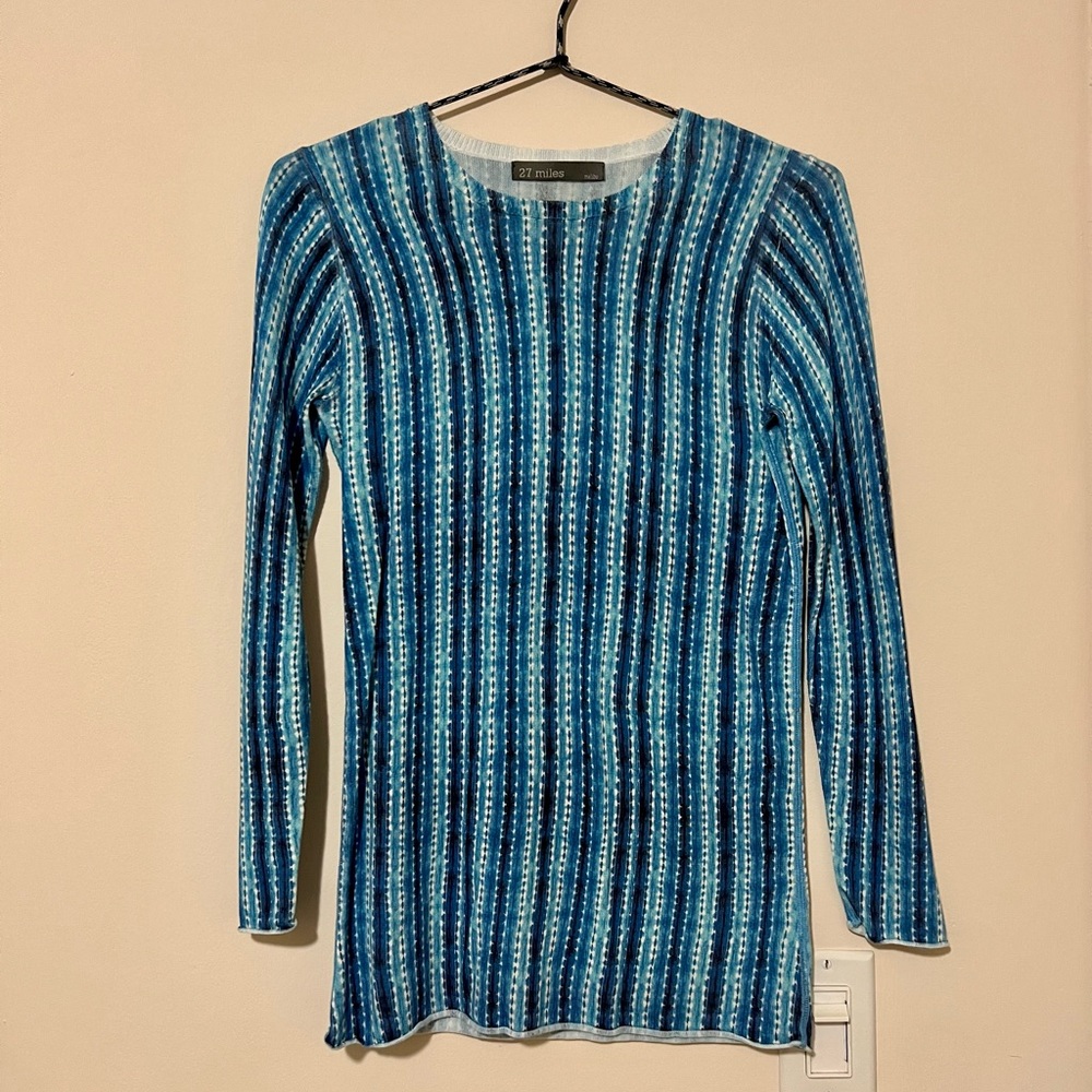 27 miles Malibu blue pattern sweater